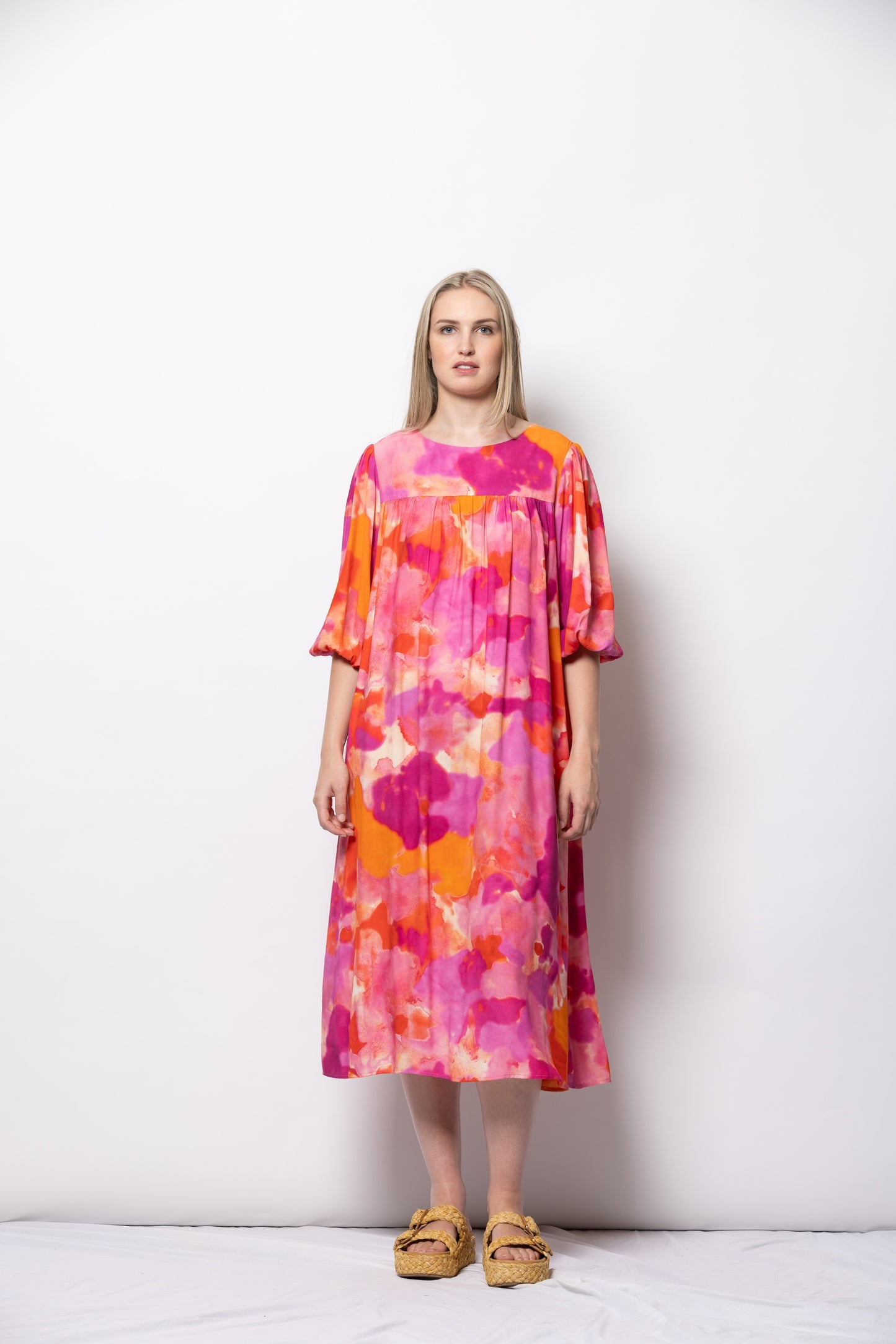 Vino Midi Dress | Blush Strokes