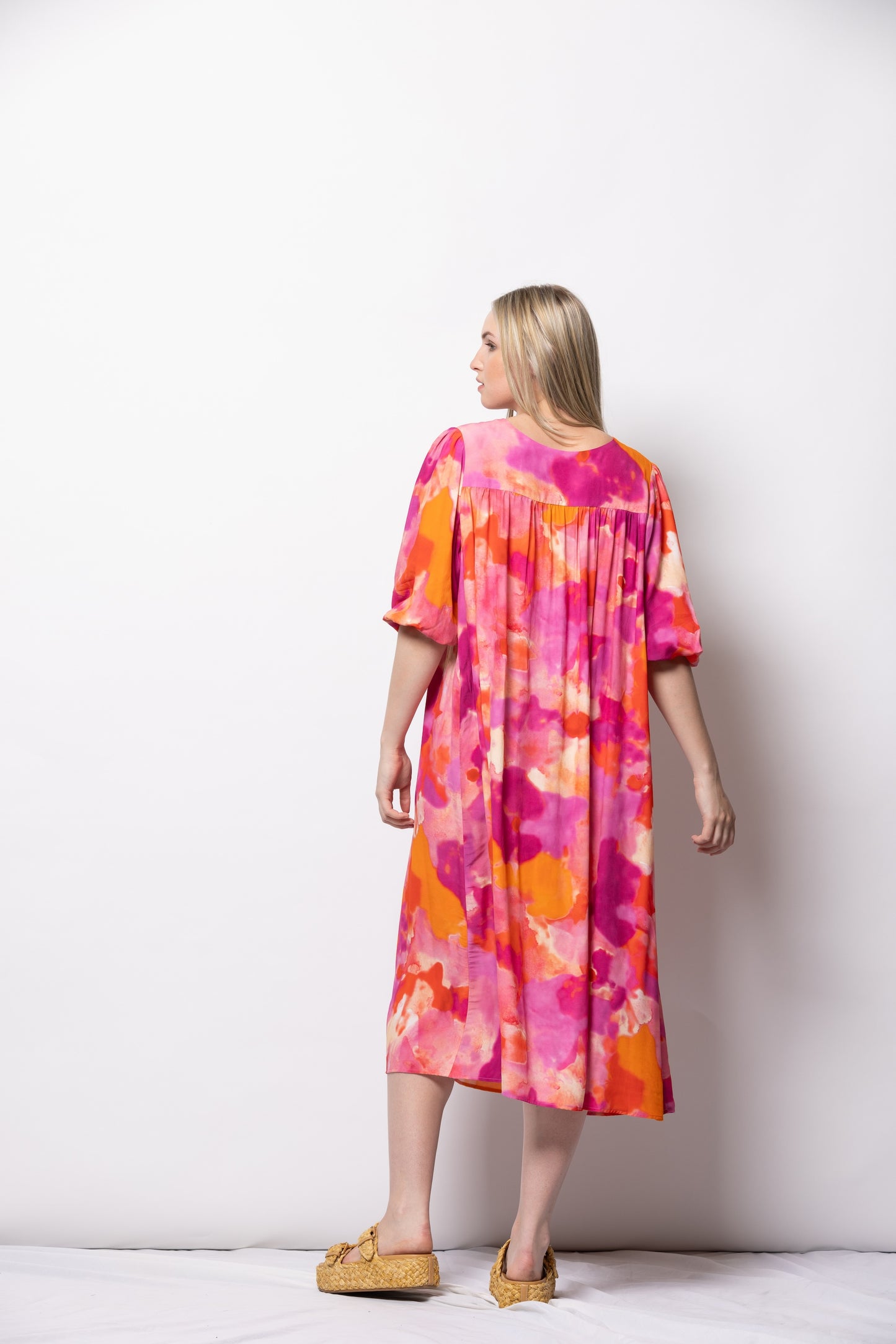 Vino Midi Dress | Blush Strokes