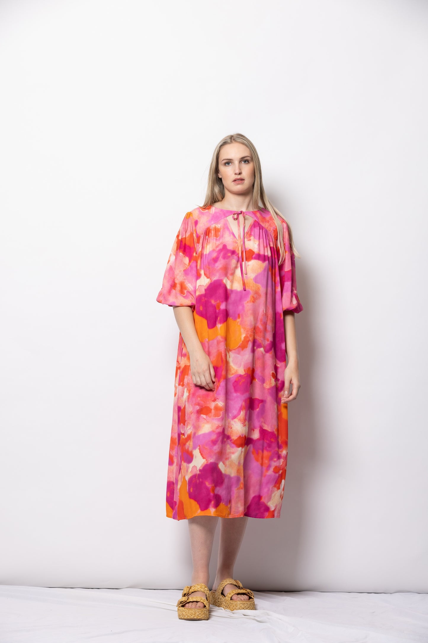 Vino Midi Dress | Blush Strokes