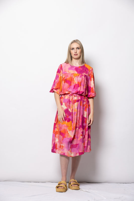 Vino Midi Dress | Blush Strokes