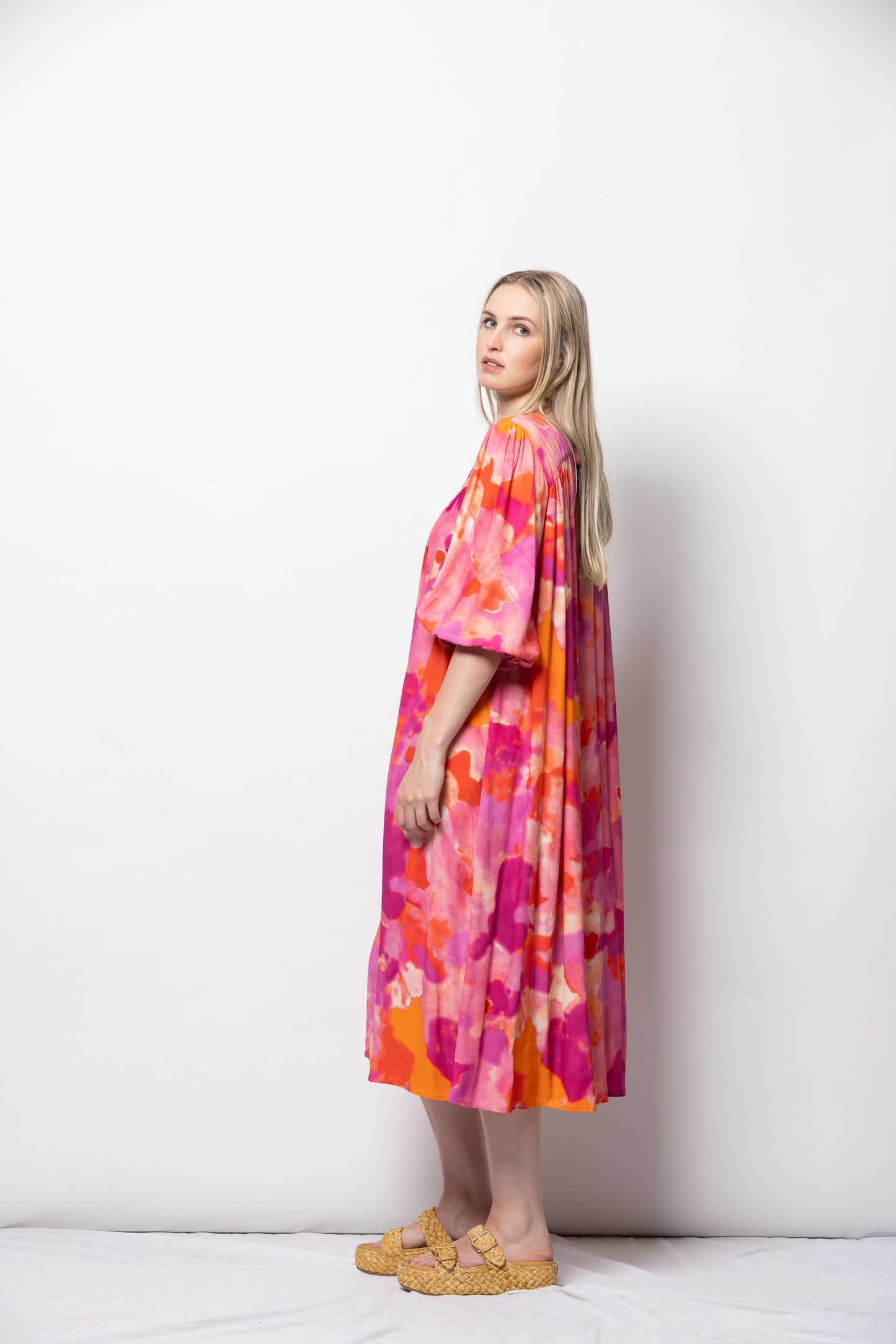 Vino Midi Dress | Blush Strokes