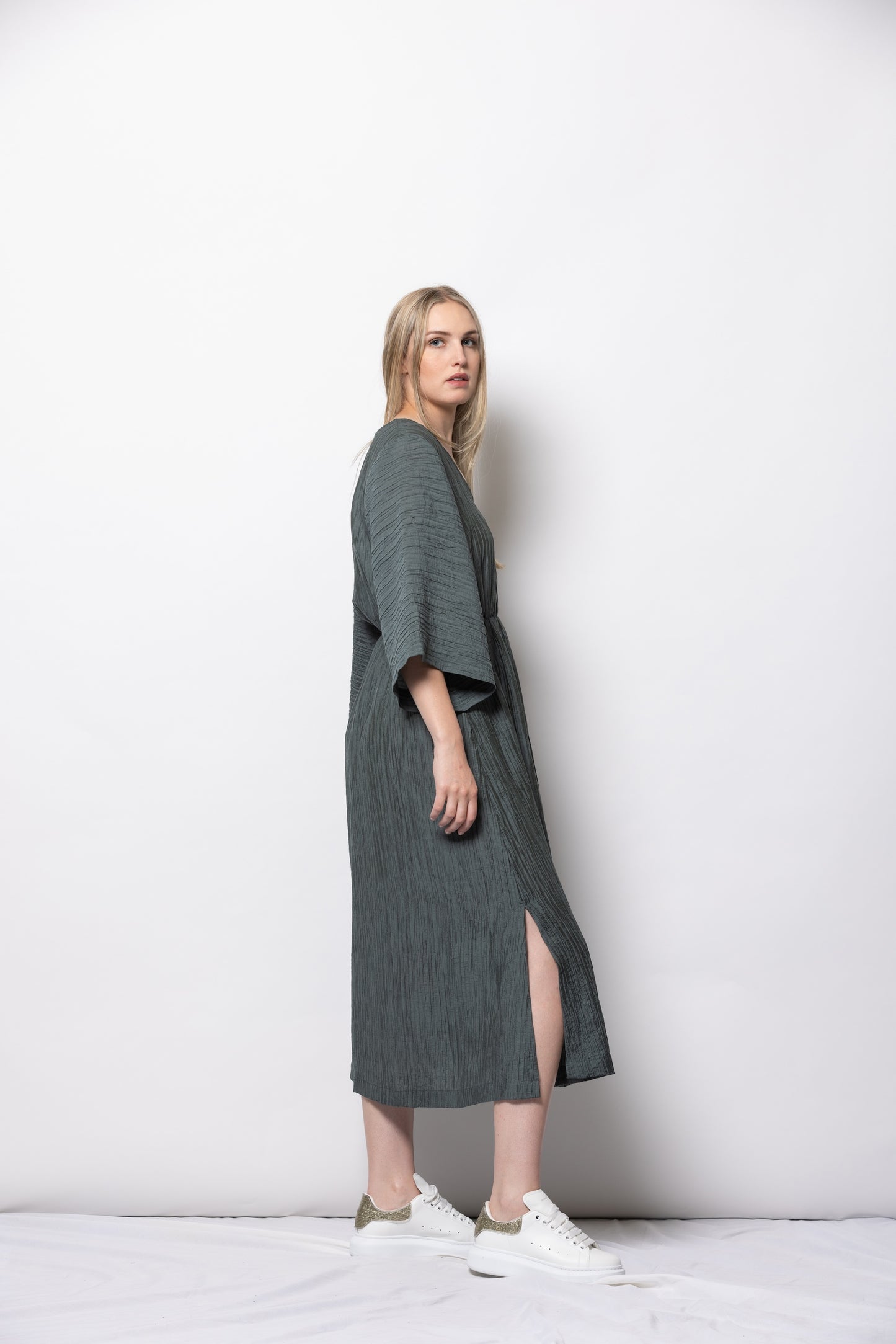 Dressed Divide Midi Dress | Evergreen