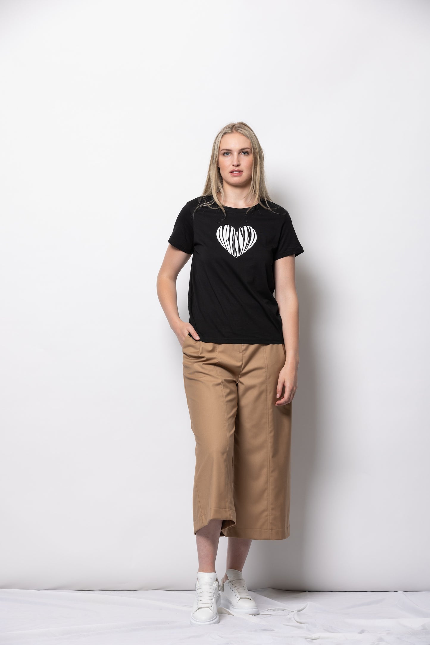 Heart Print T-Shirt | Black